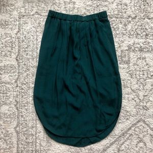 Madewell NWT Island Midi Skirt Spruce Green XS